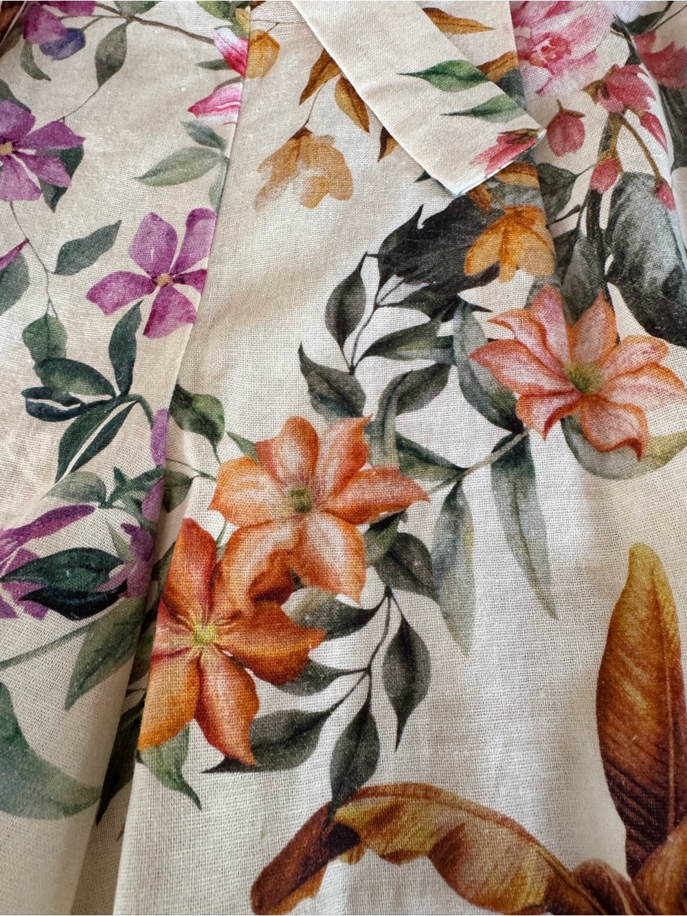 C&C California Shorts Womens 4 Linen Tie Waist Floral High Rise Flower NWT - Picture 5 of 12